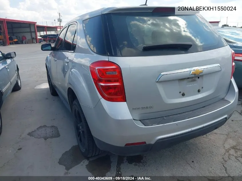 2GNALBEKXH1550024 2017 Chevrolet Equinox Ls