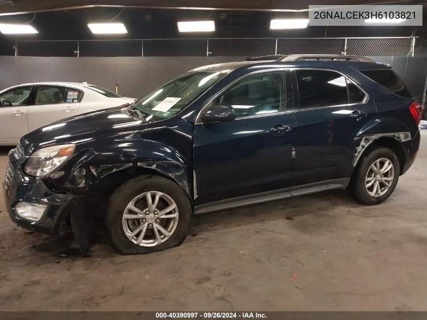 2017 Chevrolet Equinox Lt VIN: 2GNALCEK3H6103821 Lot: 40390997