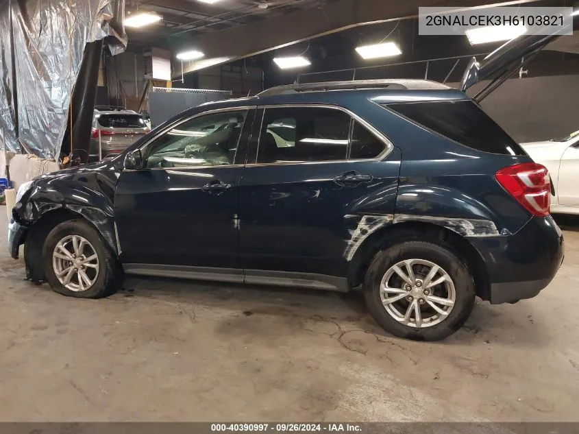 2017 Chevrolet Equinox Lt VIN: 2GNALCEK3H6103821 Lot: 40390997