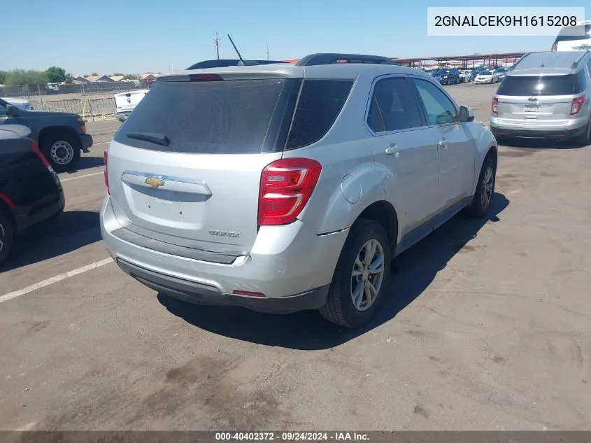 2017 Chevrolet Equinox Lt VIN: 2GNALCEK9H1615208 Lot: 40402372