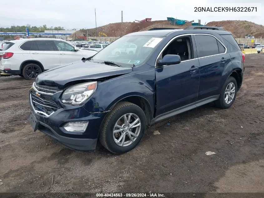 2GNALCEK9H6322671 2017 Chevrolet Equinox Lt