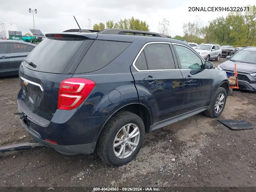 2GNALCEK9H6322671 2017 Chevrolet Equinox Lt