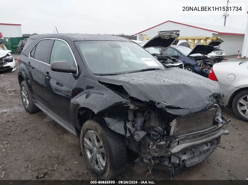 2017 Chevrolet Equinox Ls VIN: 2GNALBEK1H1531734 Lot: 40432775