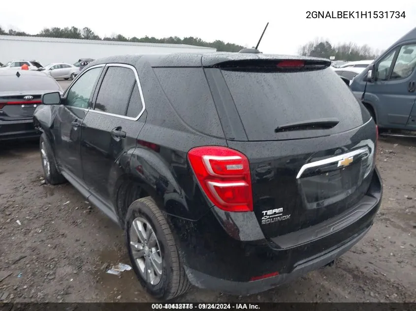 2GNALBEK1H1531734 2017 Chevrolet Equinox Ls