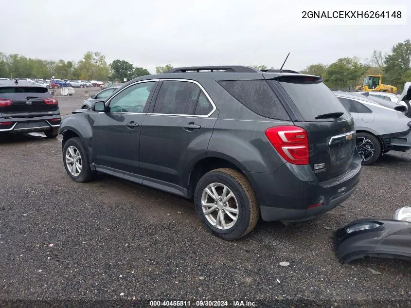 2017 Chevrolet Equinox Lt VIN: 2GNALCEKXH6264148 Lot: 40455811