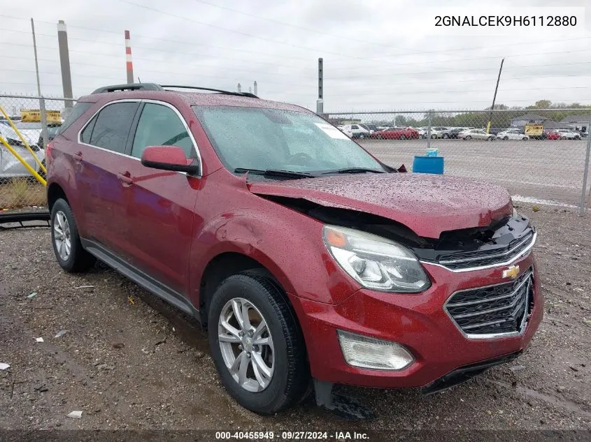 2017 Chevrolet Equinox Lt VIN: 2GNALCEK9H6112880 Lot: 40455949