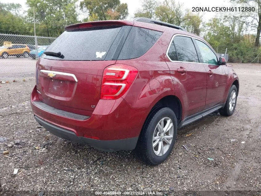 2017 Chevrolet Equinox Lt VIN: 2GNALCEK9H6112880 Lot: 40455949