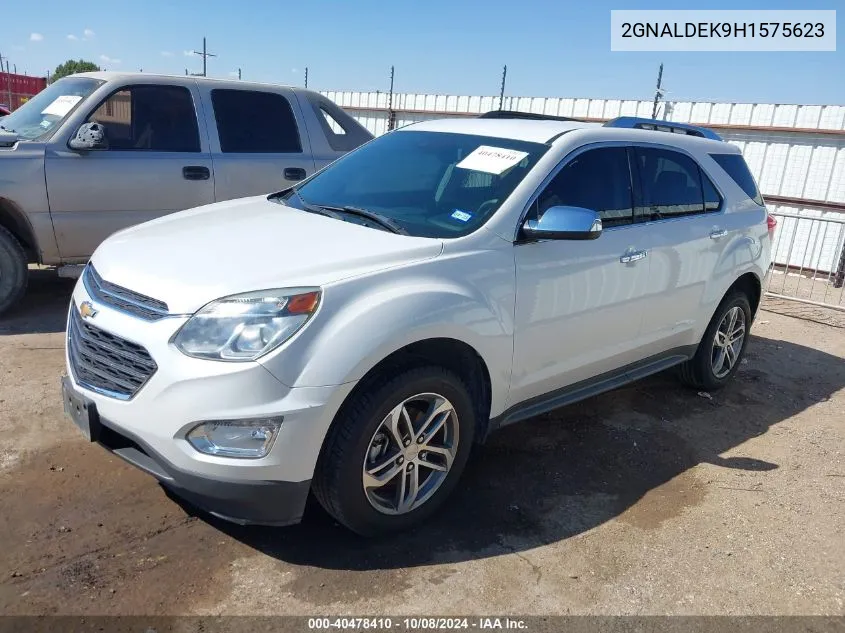 2017 Chevrolet Equinox Premier VIN: 2GNALDEK9H1575623 Lot: 40478410