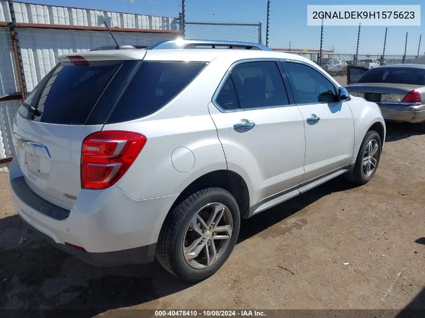 2017 Chevrolet Equinox Premier VIN: 2GNALDEK9H1575623 Lot: 40478410