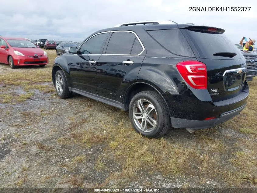 2017 Chevrolet Equinox Premier VIN: 2GNALDEK4H1552377 Lot: 40490929