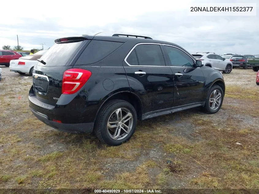 2017 Chevrolet Equinox Premier VIN: 2GNALDEK4H1552377 Lot: 40490929