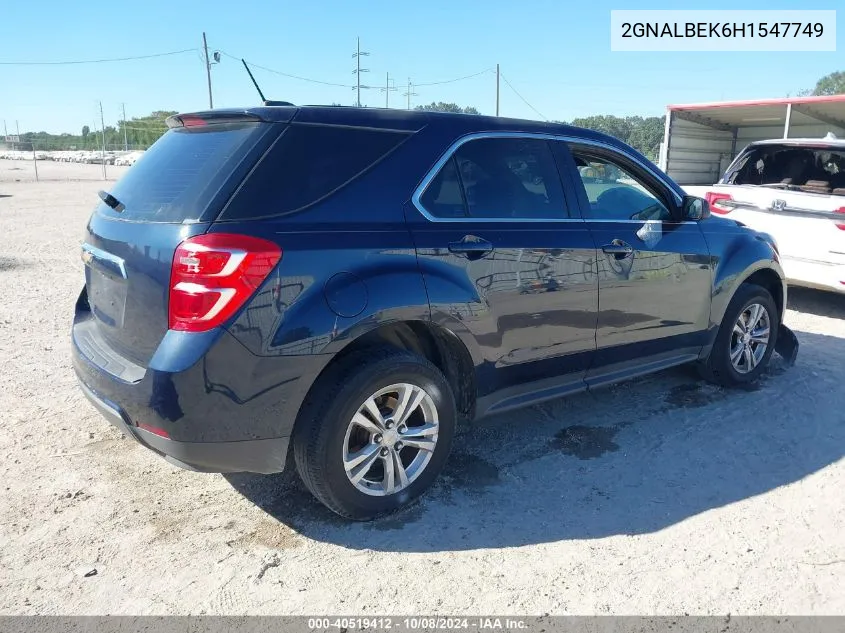 2GNALBEK6H1547749 2017 Chevrolet Equinox Ls