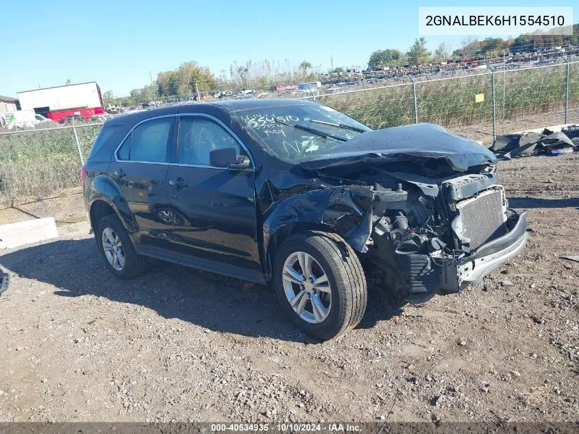 2017 Chevrolet Equinox Ls VIN: 2GNALBEK6H1554510 Lot: 40534935