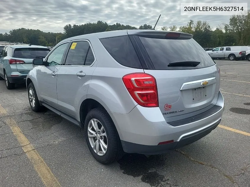 2017 Chevrolet Equinox Ls VIN: 2GNFLEEK5H6327514 Lot: 40536423