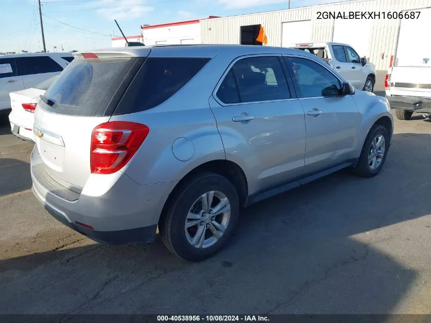 2GNALBEKXH1606687 2017 Chevrolet Equinox Ls