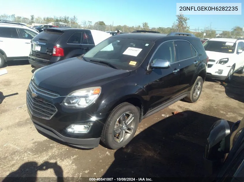 2017 Chevrolet Equinox Premier VIN: 2GNFLGEK0H6282235 Lot: 40541007