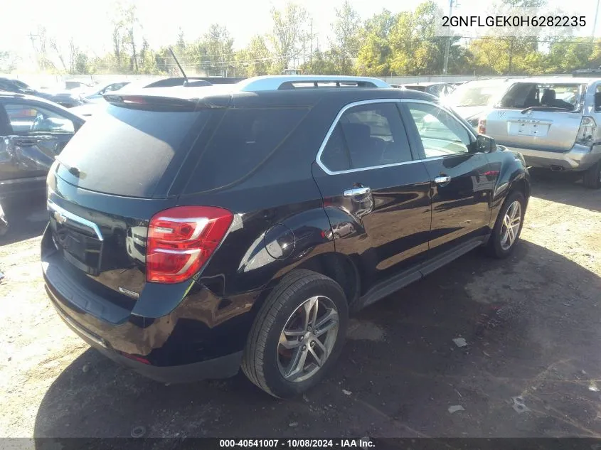 2017 Chevrolet Equinox Premier VIN: 2GNFLGEK0H6282235 Lot: 40541007