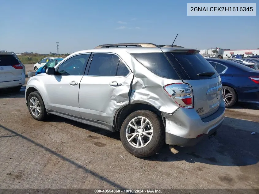 2017 Chevrolet Equinox Lt VIN: 2GNALCEK2H1616345 Lot: 40554860