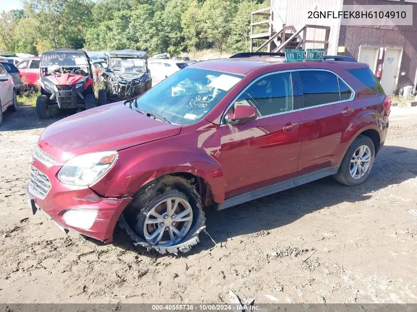 2017 Chevrolet Equinox Lt VIN: 2GNFLFEK8H6104910 Lot: 40555738