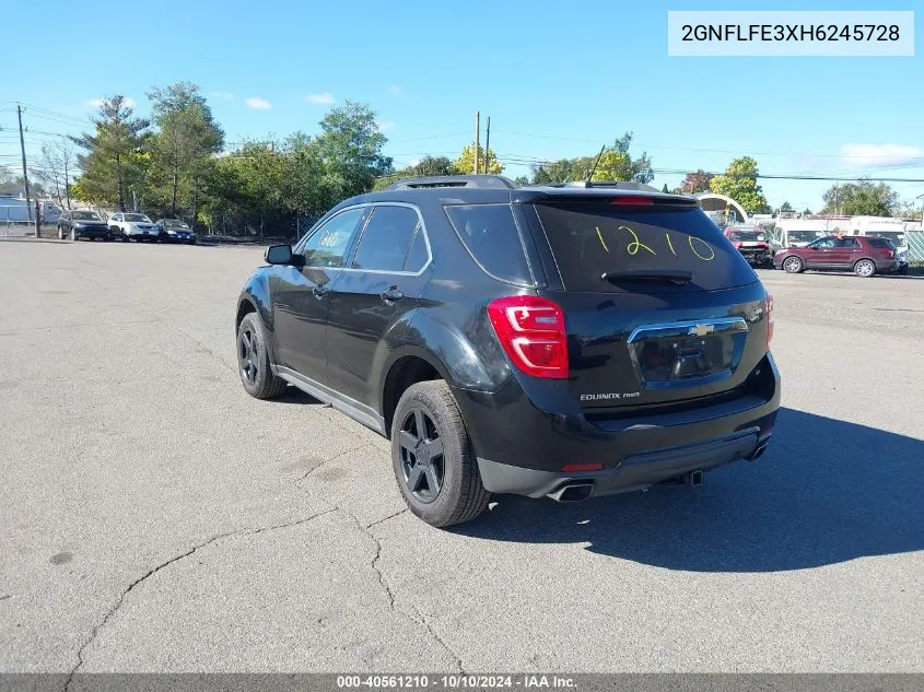 2017 Chevrolet Equinox Lt VIN: 2GNFLFE3XH6245728 Lot: 40561210