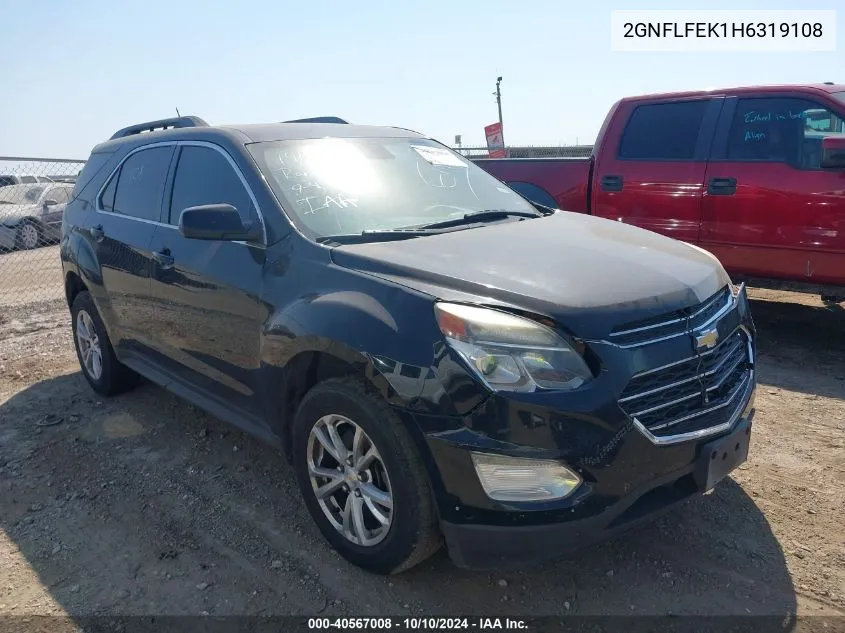 2017 Chevrolet Equinox Lt VIN: 2GNFLFEK1H6319108 Lot: 40567008