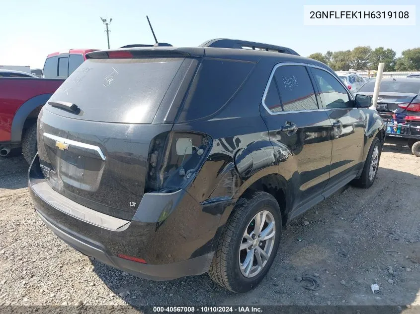 2017 Chevrolet Equinox Lt VIN: 2GNFLFEK1H6319108 Lot: 40567008