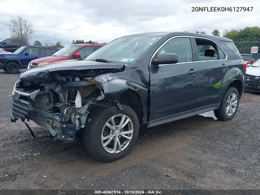 2017 Chevrolet Equinox Ls VIN: 2GNFLEEK0H6127947 Lot: 40567514