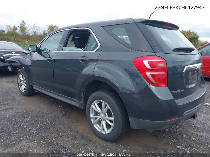 2017 Chevrolet Equinox Ls VIN: 2GNFLEEK0H6127947 Lot: 40567514