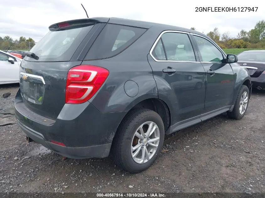 2017 Chevrolet Equinox Ls VIN: 2GNFLEEK0H6127947 Lot: 40567514