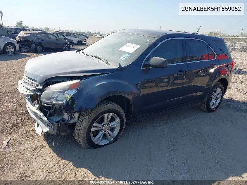 2GNALBEK5H1559052 2017 Chevrolet Equinox Ls