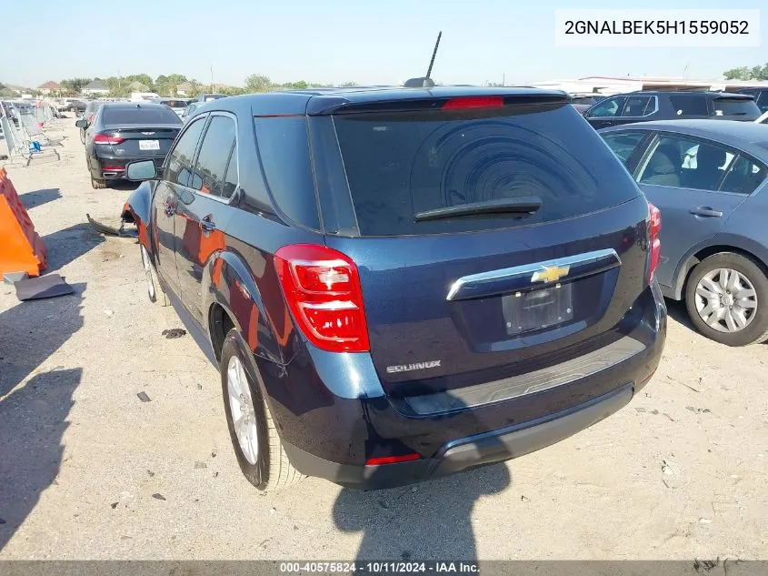 2GNALBEK5H1559052 2017 Chevrolet Equinox Ls