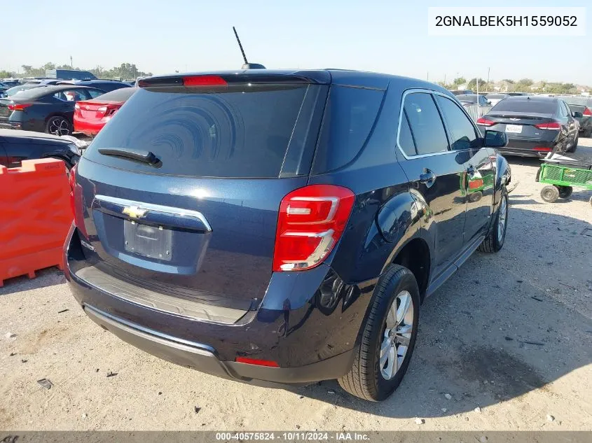 2GNALBEK5H1559052 2017 Chevrolet Equinox Ls