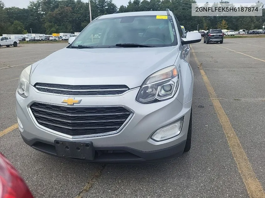 2017 Chevrolet Equinox Lt VIN: 2GNFLFEK5H6187874 Lot: 40578291