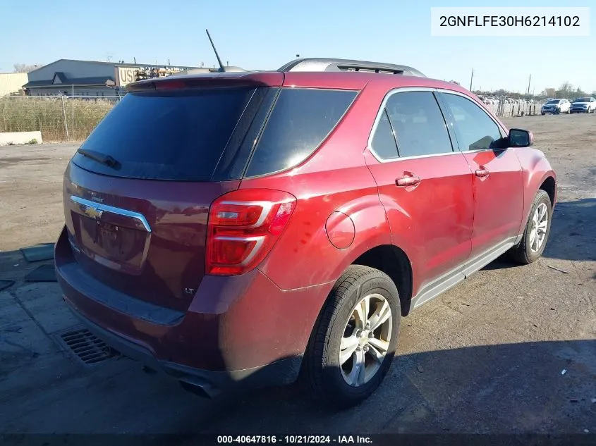 2017 Chevrolet Equinox Lt VIN: 2GNFLFE30H6214102 Lot: 40647816