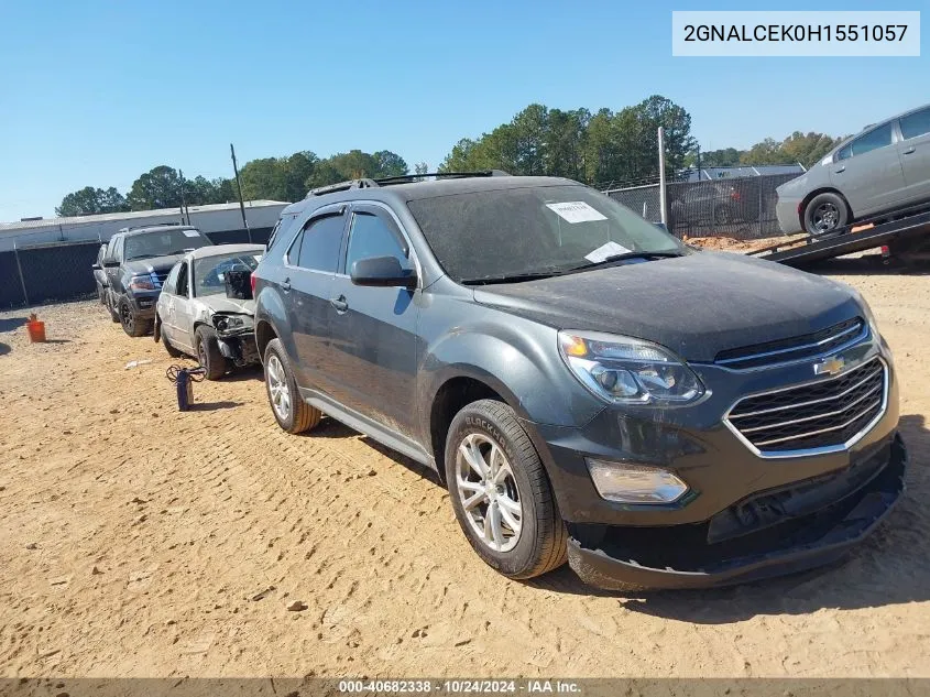 2017 Chevrolet Equinox Lt VIN: 2GNALCEK0H1551057 Lot: 40682338