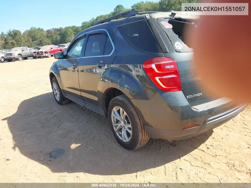 2017 Chevrolet Equinox Lt VIN: 2GNALCEK0H1551057 Lot: 40682338