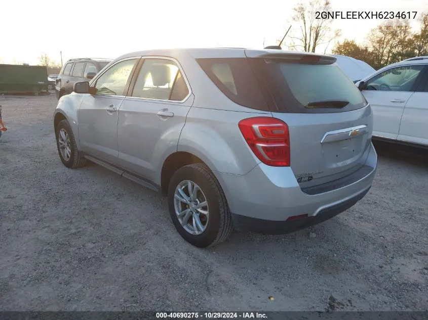 2017 Chevrolet Equinox Ls VIN: 2GNFLEEKXH6234617 Lot: 40690275