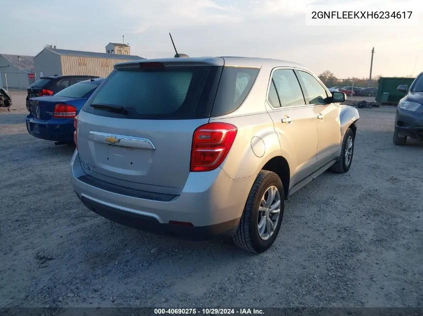 2017 Chevrolet Equinox Ls VIN: 2GNFLEEKXH6234617 Lot: 40690275