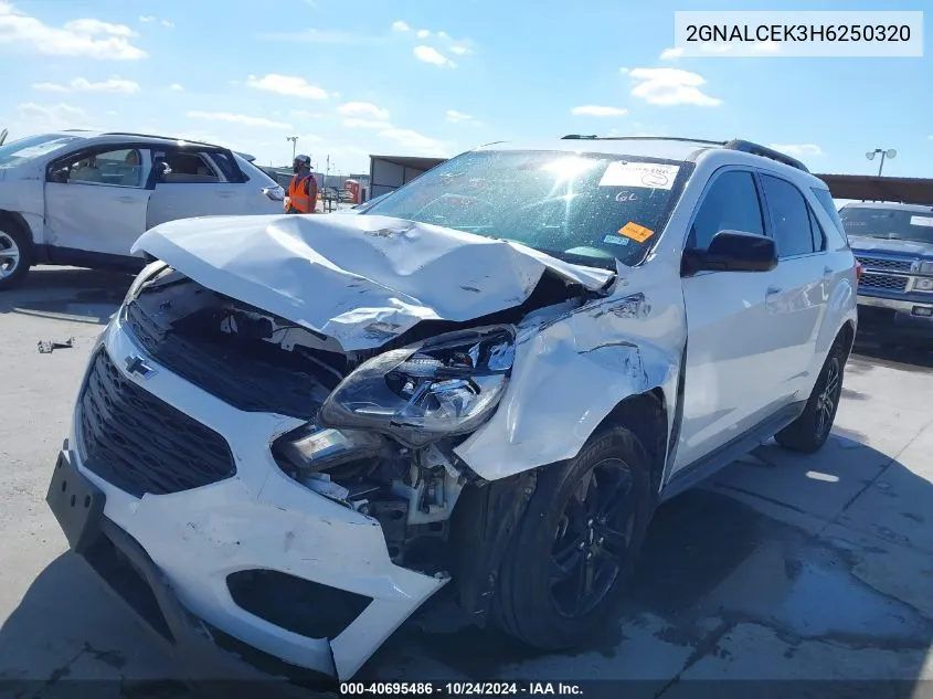 2GNALCEK3H6250320 2017 Chevrolet Equinox Lt