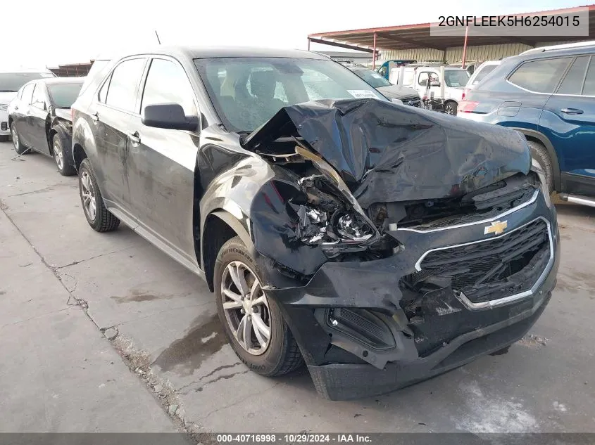 2017 Chevrolet Equinox Ls VIN: 2GNFLEEK5H6254015 Lot: 40716998