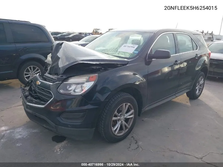 2017 Chevrolet Equinox Ls VIN: 2GNFLEEK5H6254015 Lot: 40716998