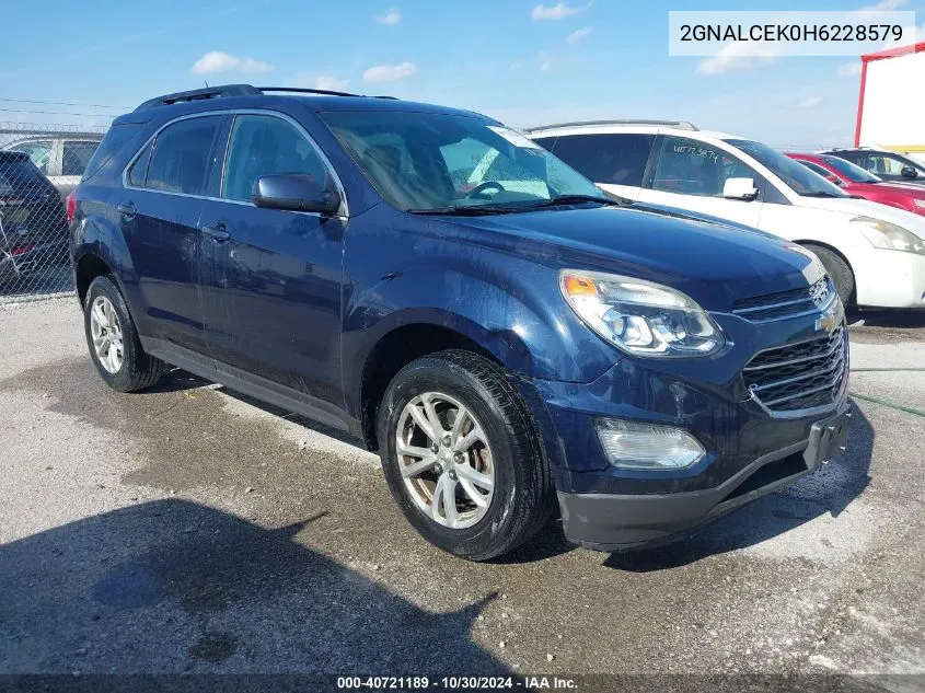 2017 Chevrolet Equinox Lt VIN: 2GNALCEK0H6228579 Lot: 40721189