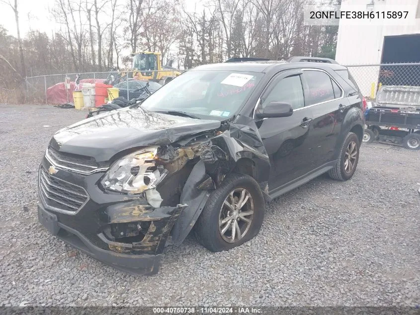 2017 Chevrolet Equinox Lt VIN: 2GNFLFE38H6115897 Lot: 40750738