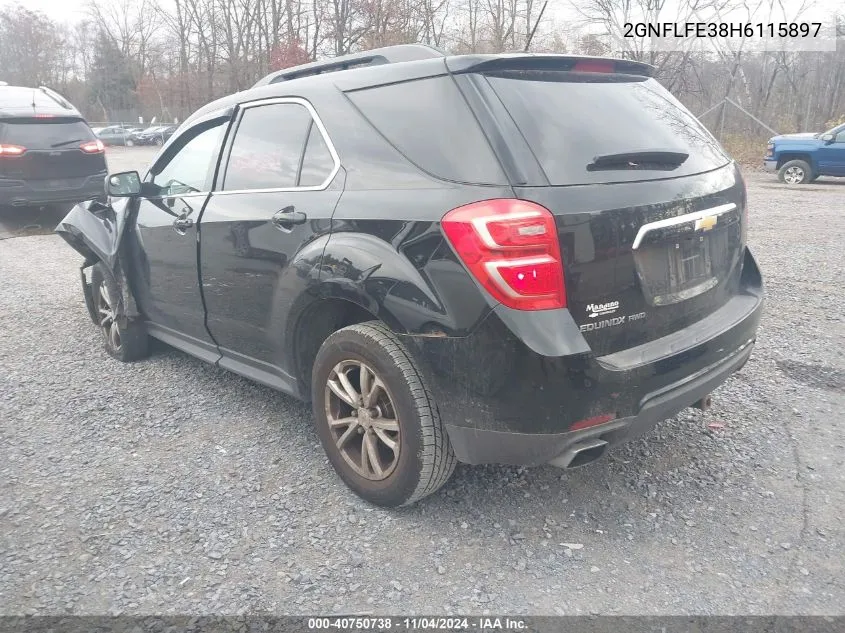 2017 Chevrolet Equinox Lt VIN: 2GNFLFE38H6115897 Lot: 40750738