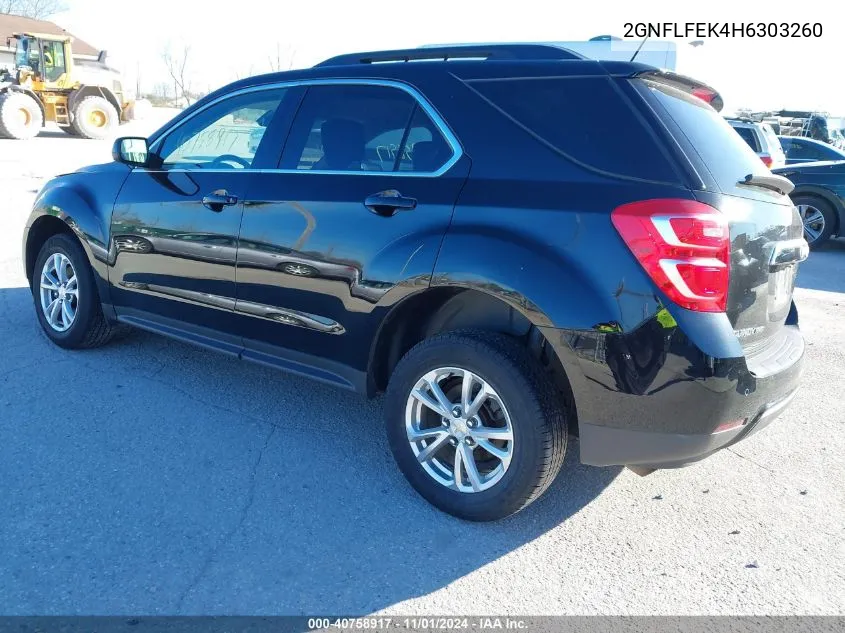 2017 Chevrolet Equinox Lt VIN: 2GNFLFEK4H6303260 Lot: 40758917