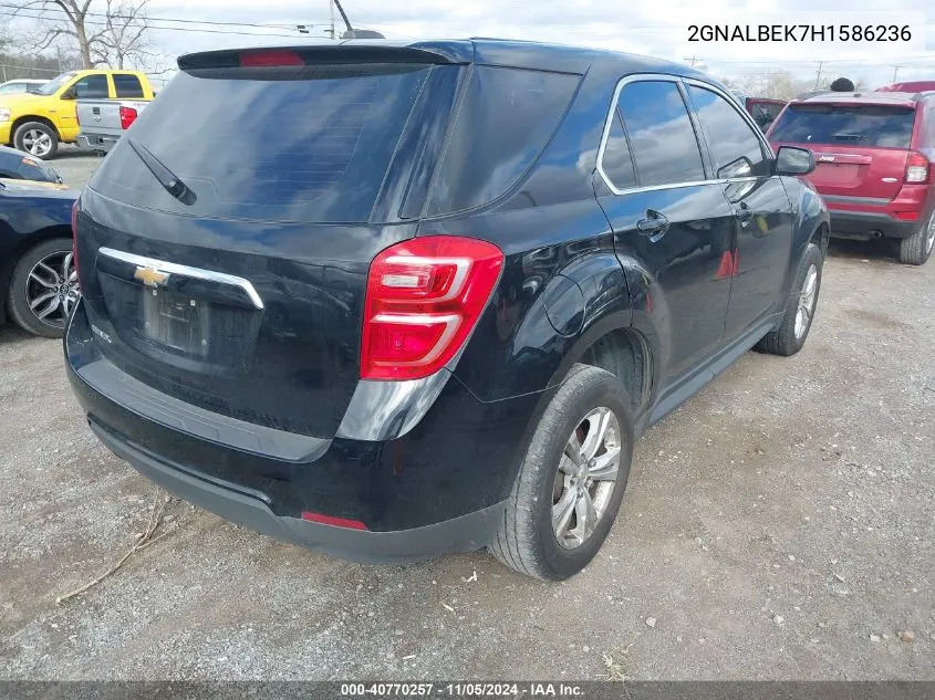 2017 Chevrolet Equinox Ls VIN: 2GNALBEK7H1586236 Lot: 40770257