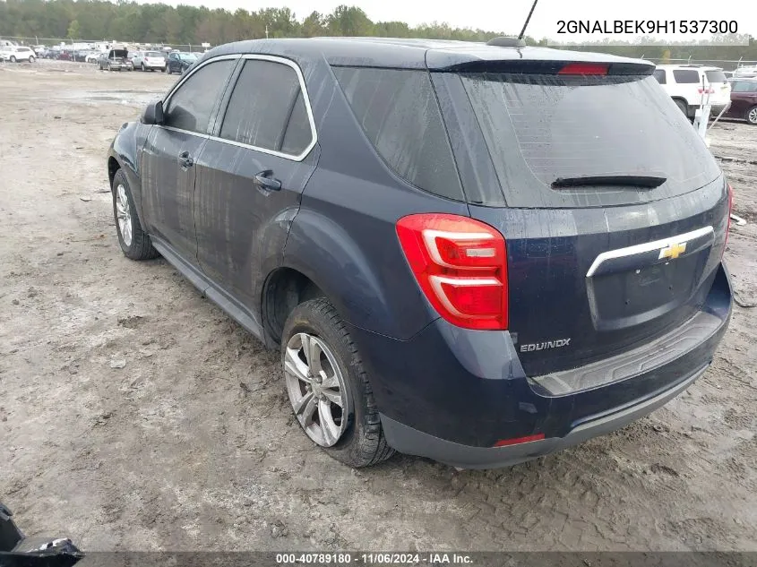 2017 Chevrolet Equinox Ls VIN: 2GNALBEK9H1537300 Lot: 40789180