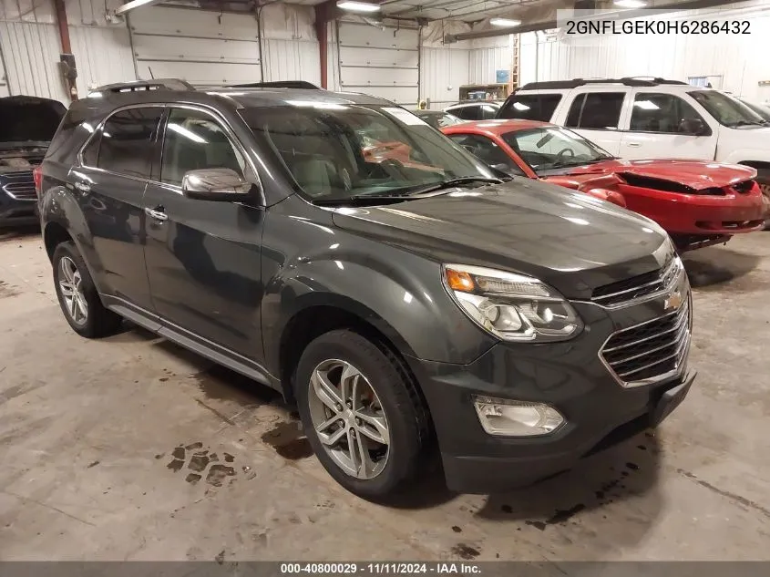 2017 Chevrolet Equinox Premier VIN: 2GNFLGEK0H6286432 Lot: 40800029