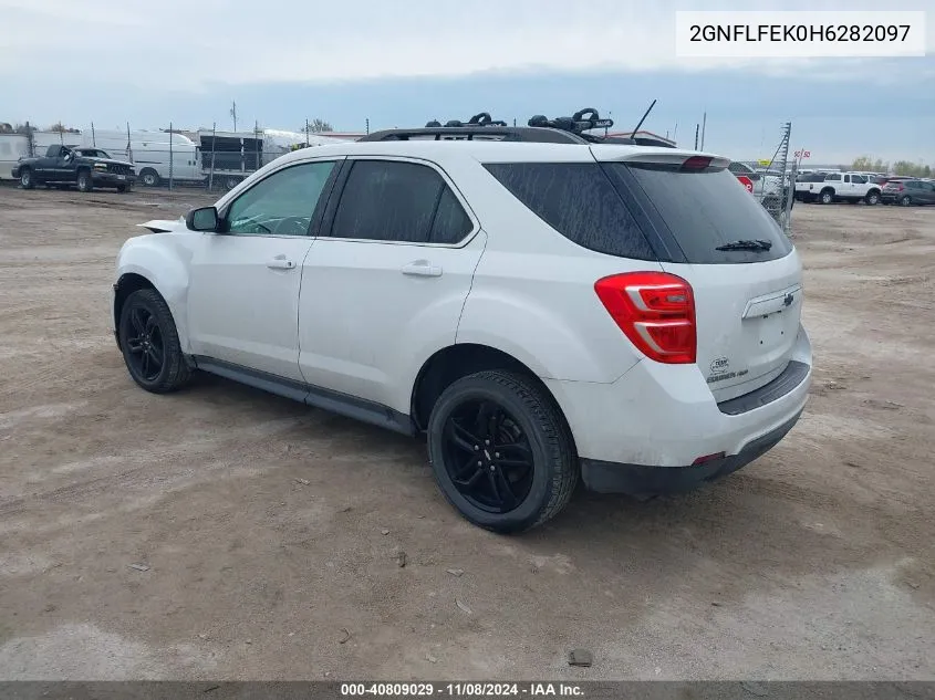 2017 Chevrolet Equinox Lt VIN: 2GNFLFEK0H6282097 Lot: 40809029