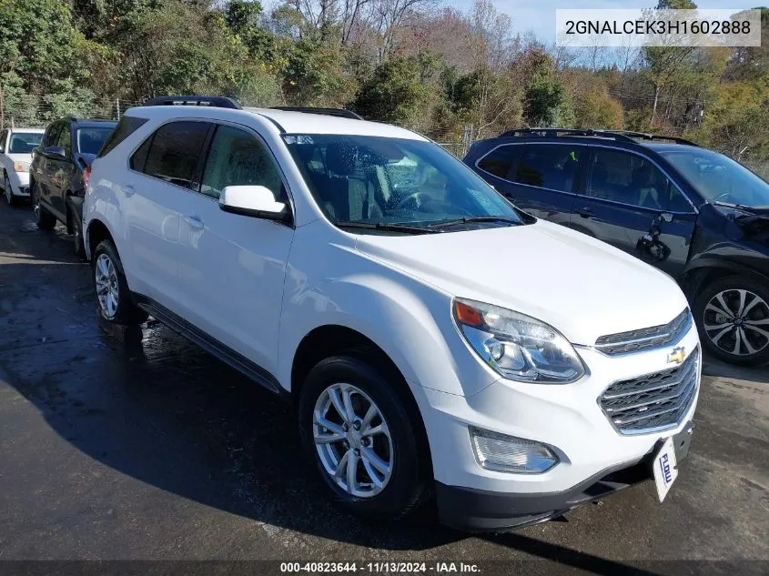 2017 Chevrolet Equinox Lt VIN: 2GNALCEK3H1602888 Lot: 40823644